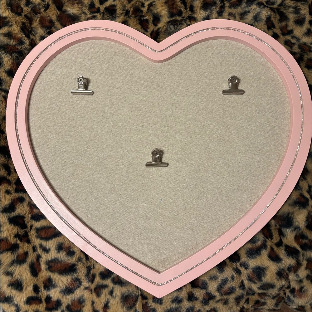 Pink Heart Photo Board/Bulletin Board